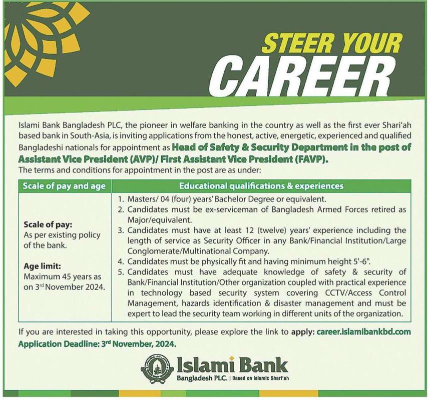 Islami Bank Bangladesh Ltd Job Circular 2024