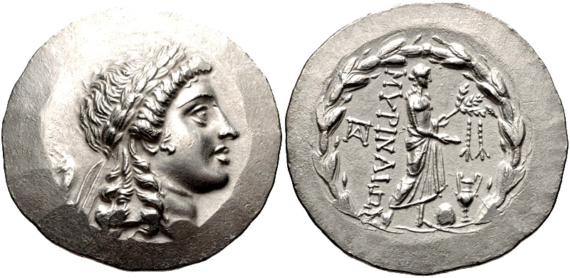 Tetradracma. Mirina (Aeolis, Misia). Reino de Pérgamo. 155-145 a.C. 800253