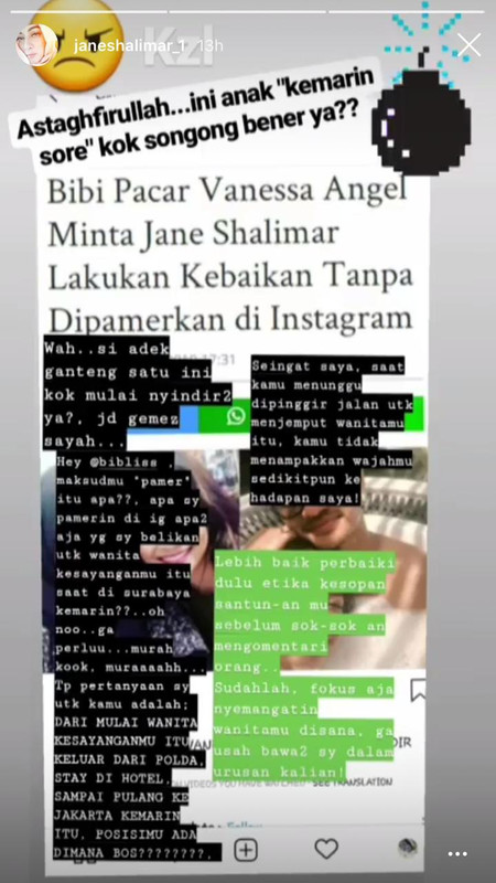 Sindiran Jane Shalimar untuk Bibi Ardiansyah