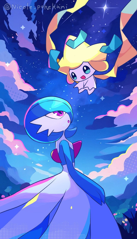 gardevoir-and-jirachi-pokemon-drawn-by-n