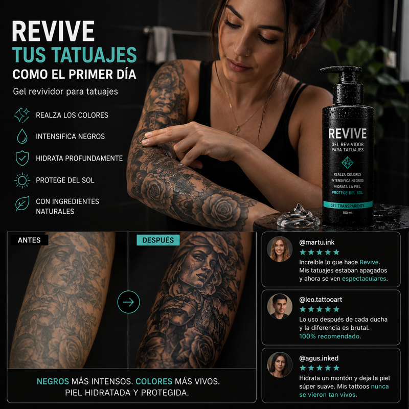 Revive tus tatuajes como el primer d&iacute;a - Azulia