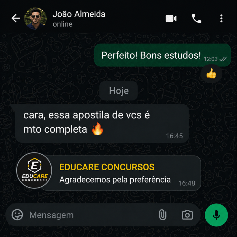 Depoimento aprovado em 1º lugar