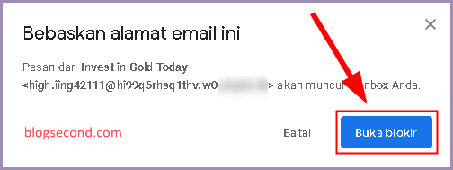 Cara Melepas Pemblokiran pada Suatu Alamat Email
