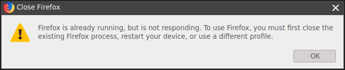 Firefox already running