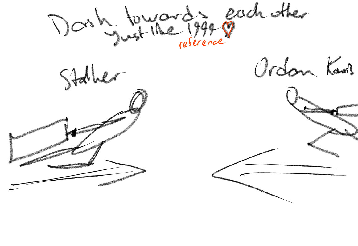 Stalker and Ordan Karris Dash each other