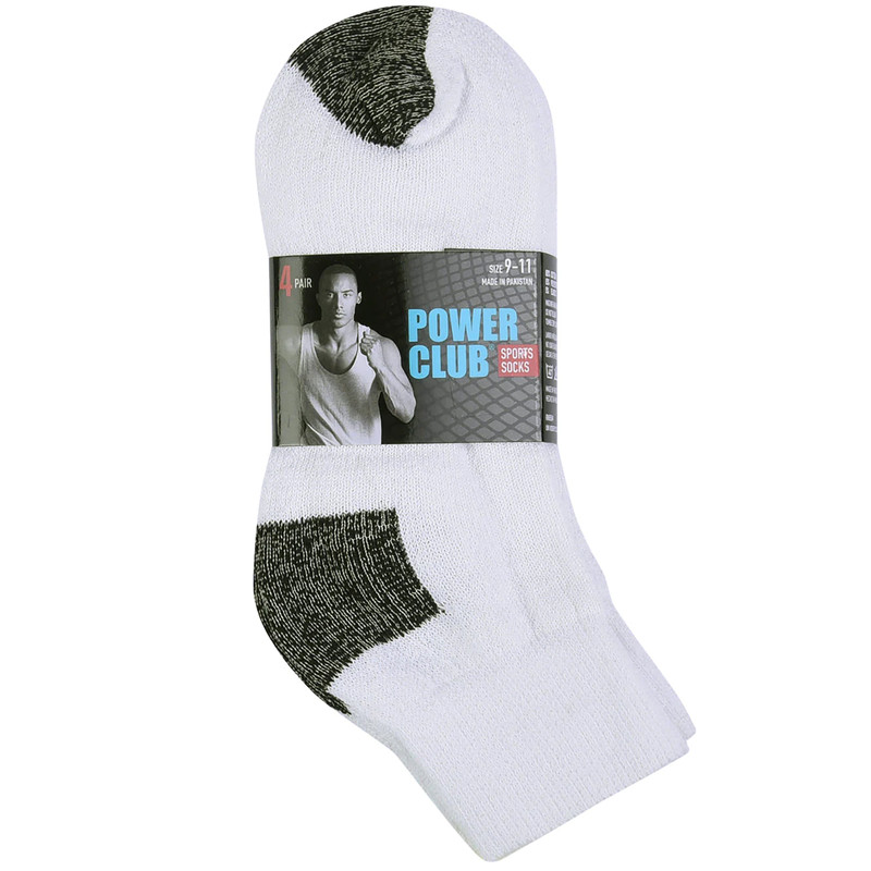mens white ankle sports socks size 10-13