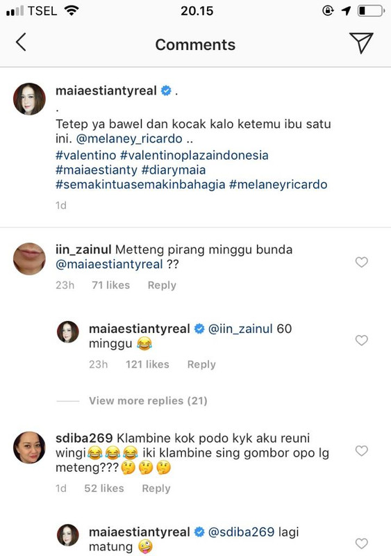 Maia Estianty jawab pertanyaan nitizen terkait usia kehamilannya