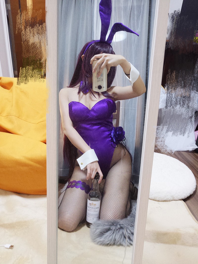 切切Celia 斯卡哈兔女郎 Scathach Bunny Cosplay 写真 17P插图5