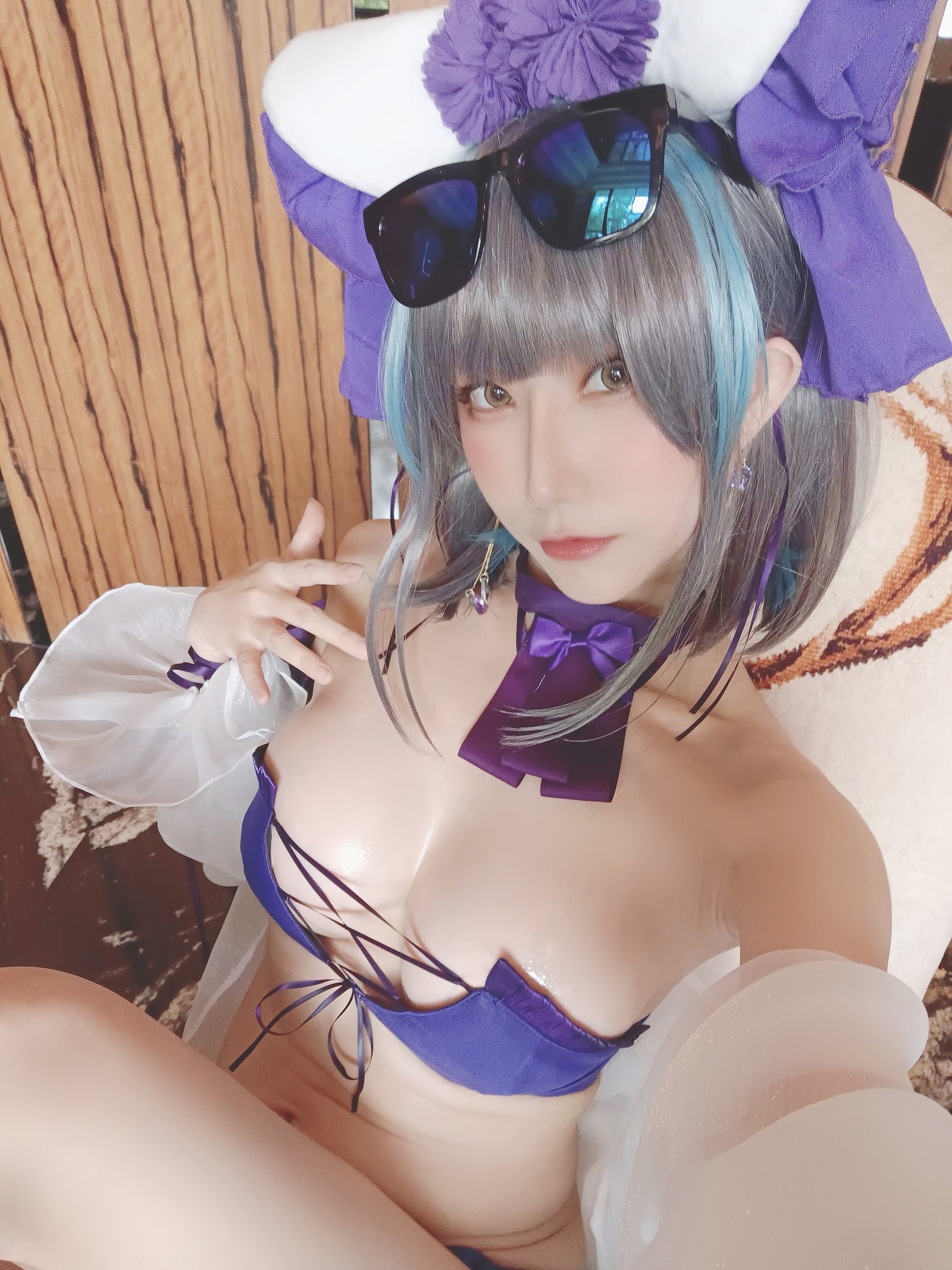 楊衣 Yangyi – 柴郡 Cheshire Cosplay 写真视频合集（55P+2V-261MB）碧蓝航线插图6