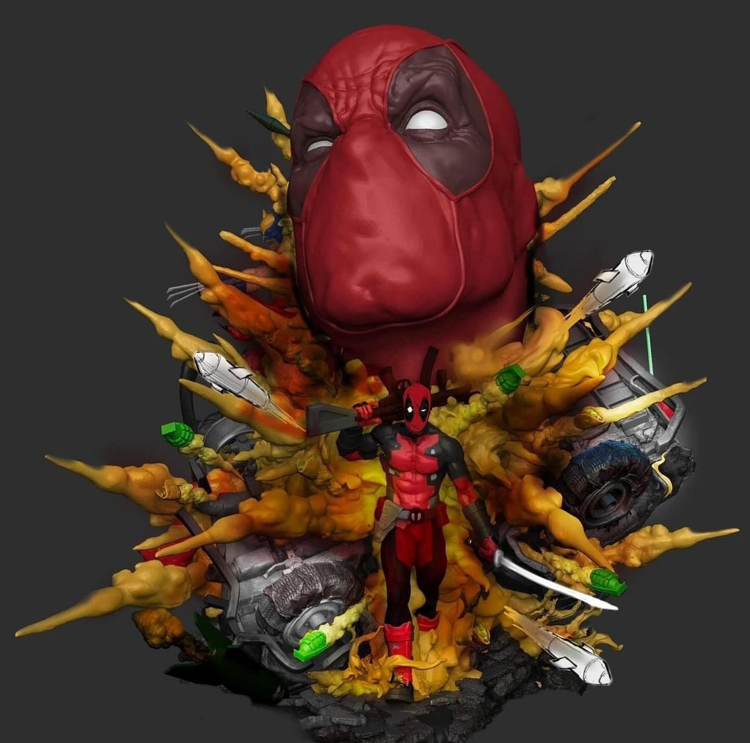 Pre-order * PJMQ Studio Deadpool Bust Resin Statue