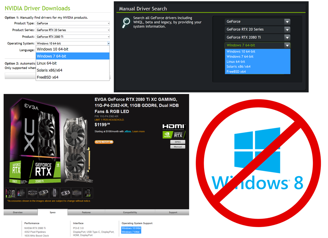 GeForce RTX 20 Series - Windows 8 and Windows 8.1 Support?