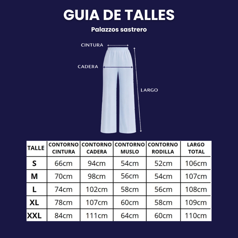 Gu&iacute;a de talles pantal&oacute;n sastrero ZINK GLOBAL