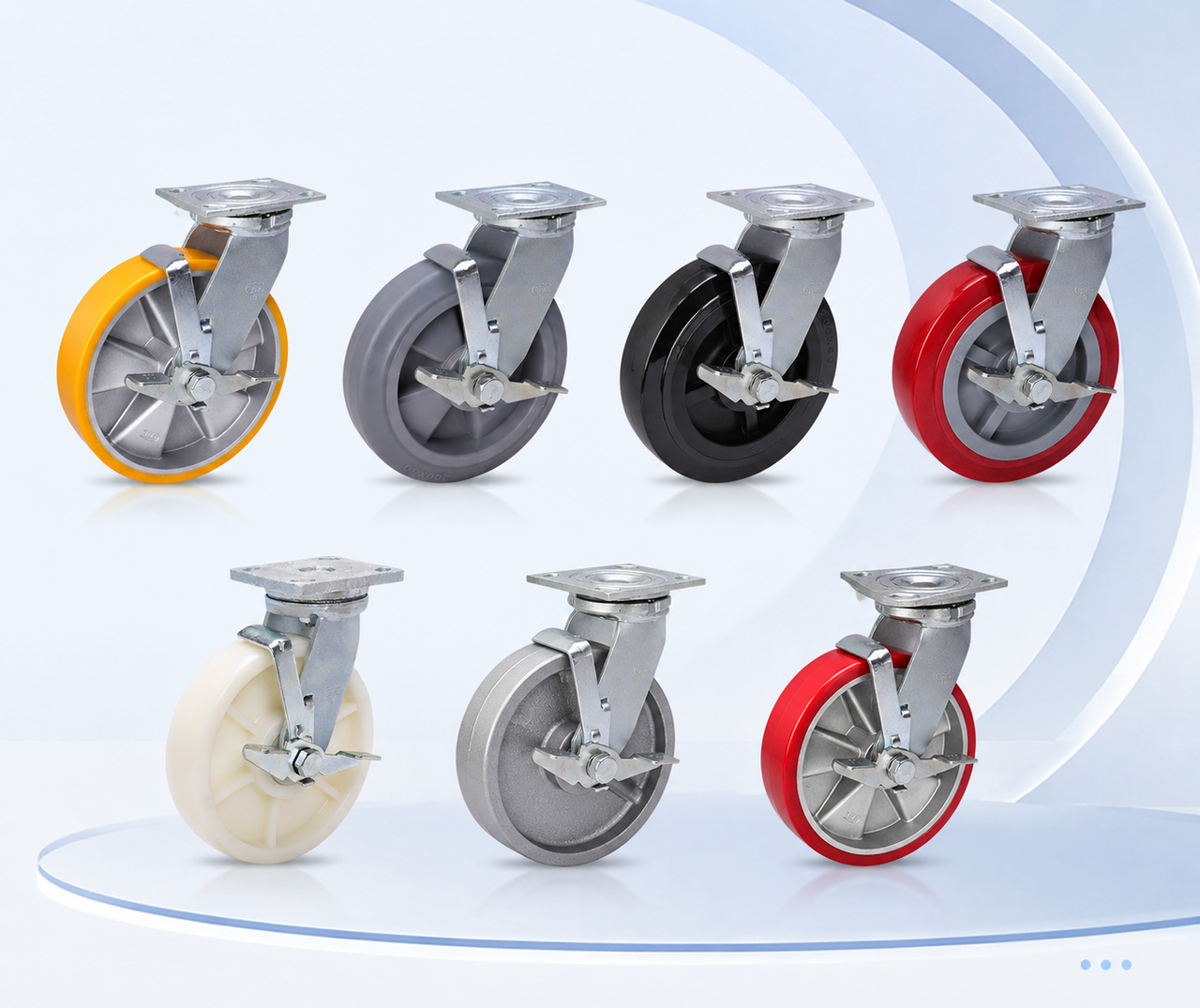 EDL upgraded heavy-duty side wheel brake caster
