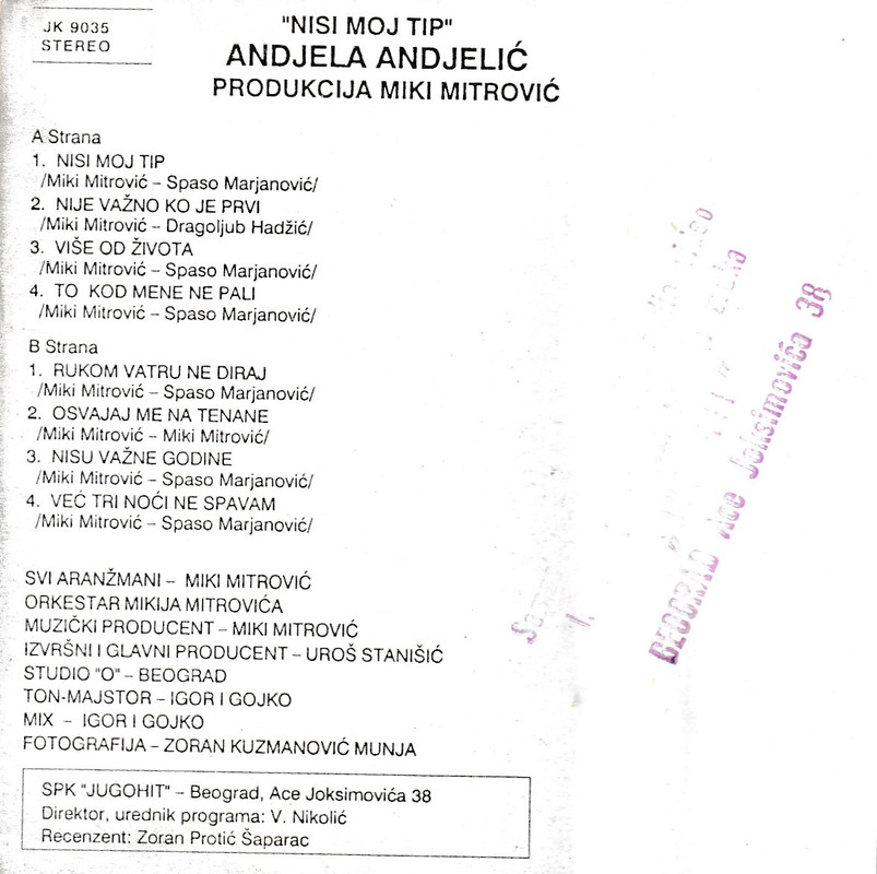 andjela andjelic nisi moj tip z