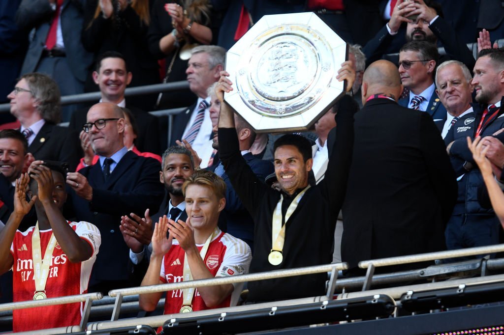 Mikel Arteta winning the FA Community Shield