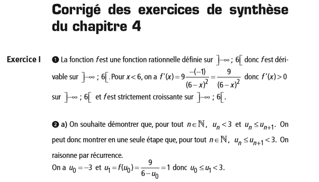 Mathématiques terminale S corrigés des exercices