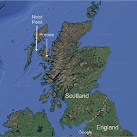 Map of Scotland showing Neist Point
