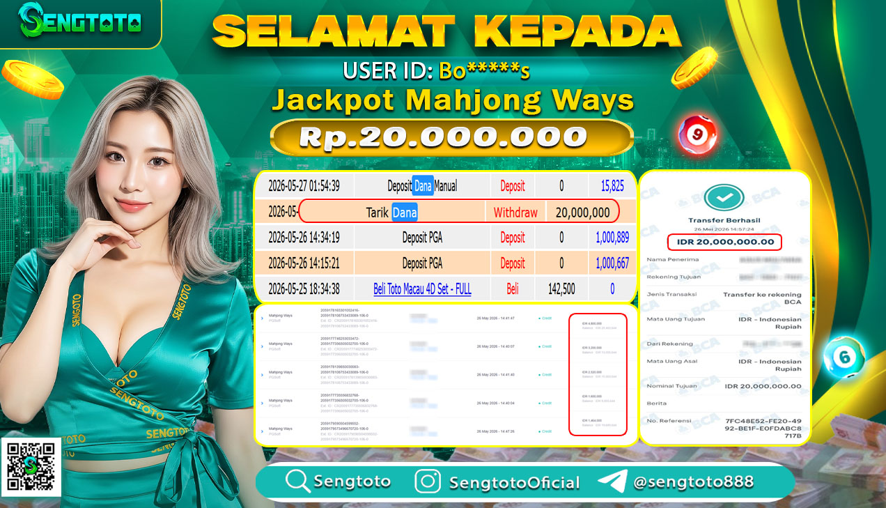 BUKTI PEMBAYARAN SLOT MAHJONG WAYS