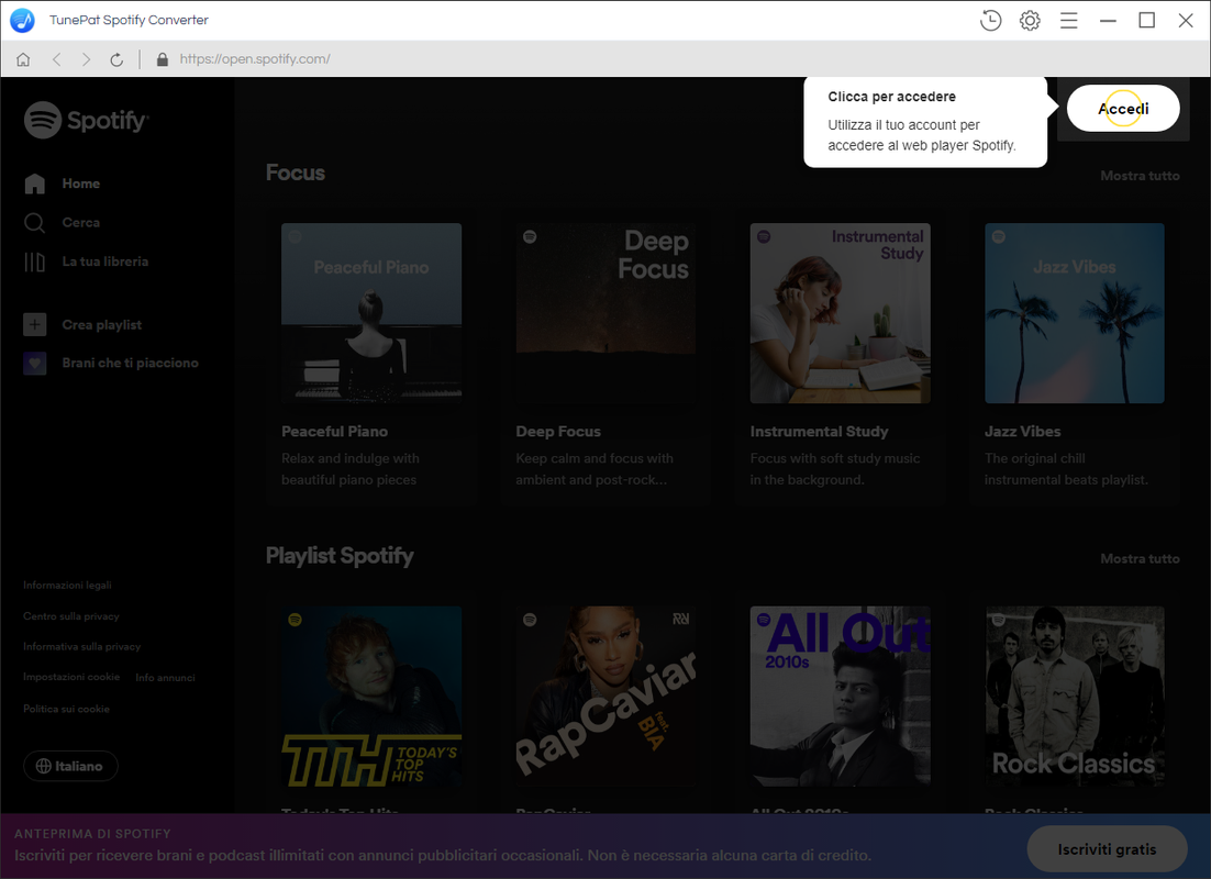 TunePat Spotify Converter v1.9.4 - Ita
