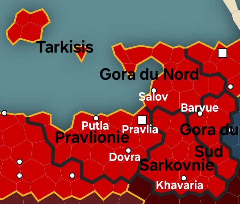 Carte des regions et des villes