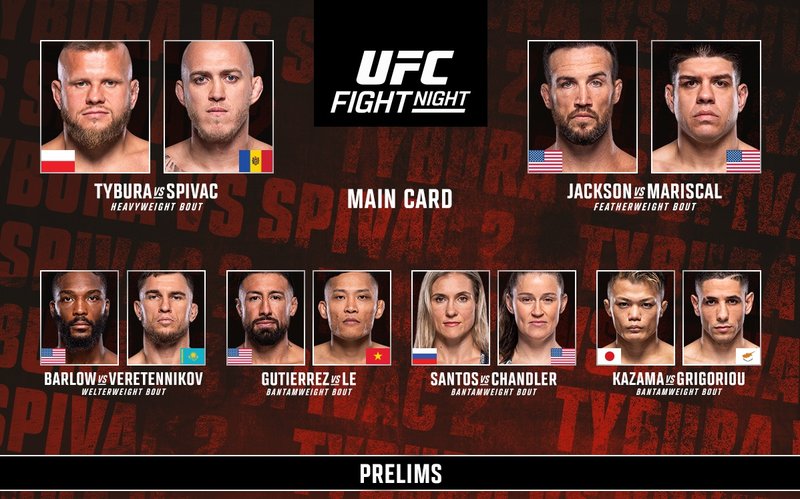 Резултати от UFC on ESPN: Тибура - Спивак 2