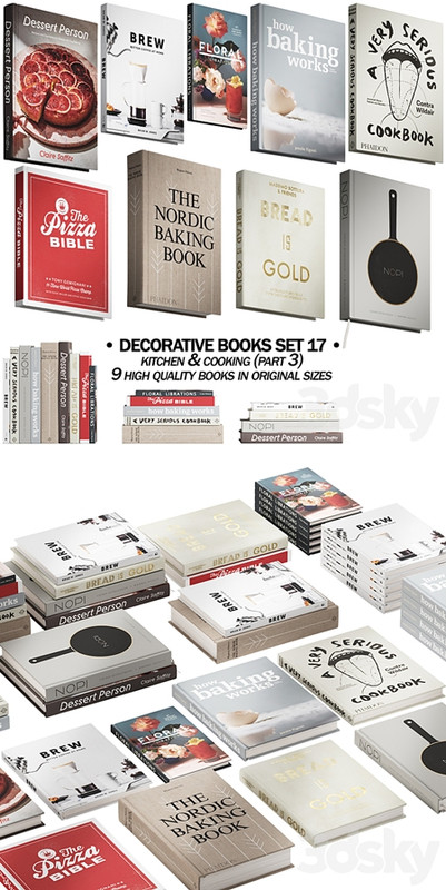 146 decorative books set 17 kitchen and cooking P03