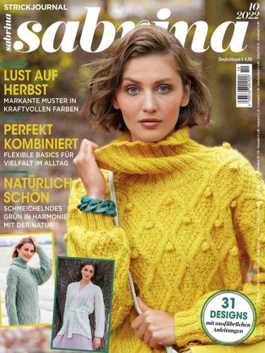 Cover: Sabrina Strickjournal Magazin No 10 Oktober 2022