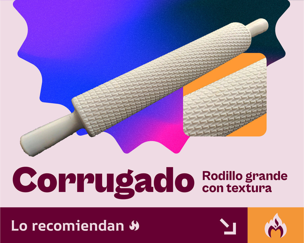 Rodillo Texturizador De Fondant Rombos tejido y Utensilio repostería
