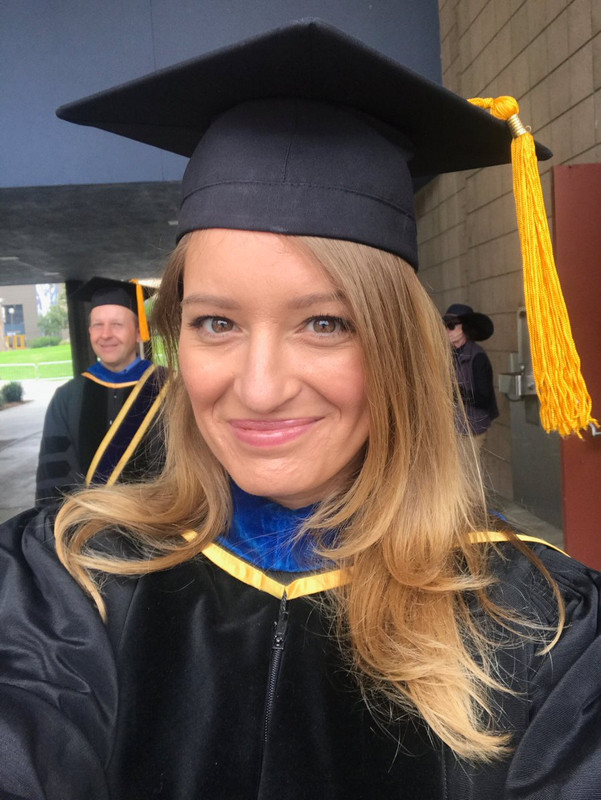 Katy Tur in her Academic Gown