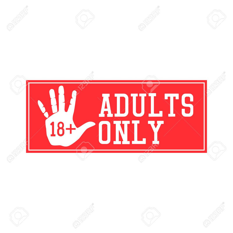 126494362 adults only warning on white background vector illustr