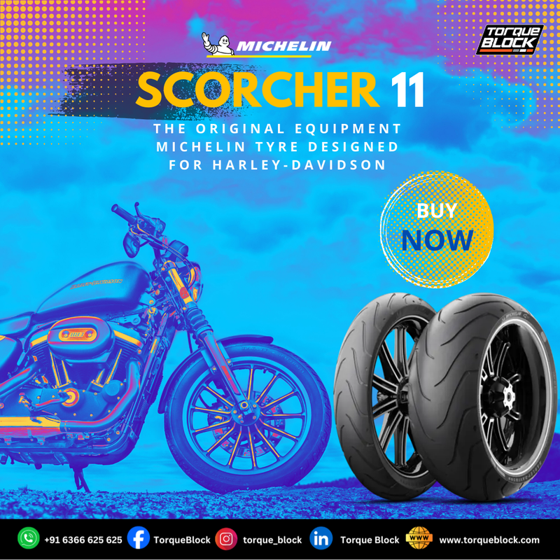 Michelin Scorcher 130/80B17 Front Tire - Harley Touring FLHT FLHR FLHX FLTR CVO