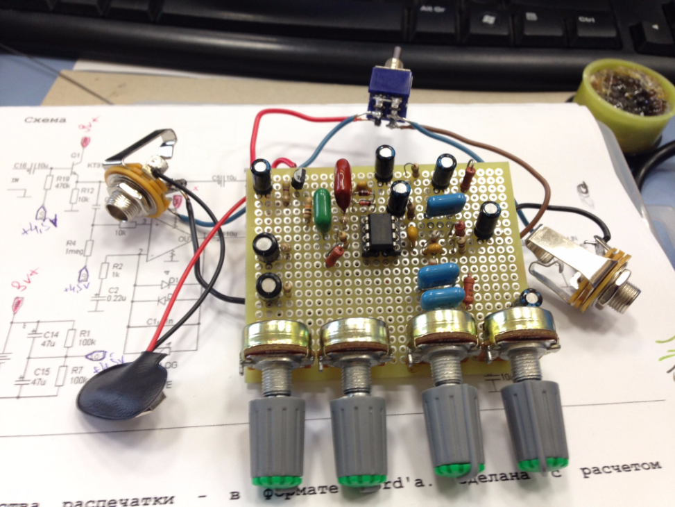 макетная плата сверху