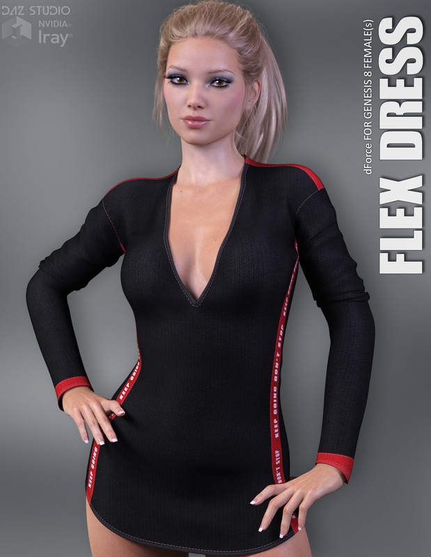 dForce Flex Dress for Genesis 8 Females