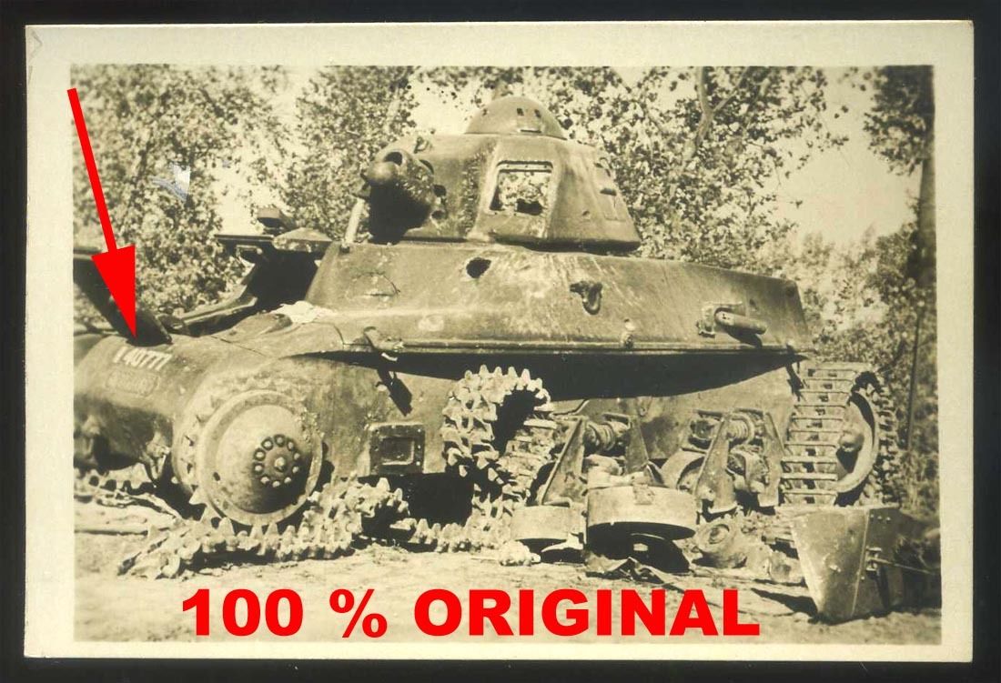 Zerstörter Panzer Hotchkiss H-35 - Nummer Frankr