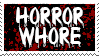Stamp that says Horror Whore.
