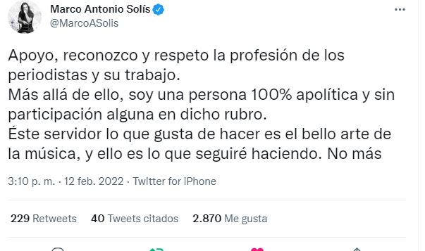 El 'Buki' se declara apolítico tras aparecer en el 'Space' de Loret de Mola