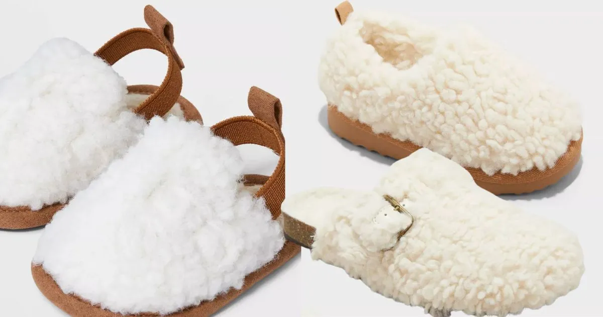 Cozy Up in Style: Target’s Faux Shearling Kids’ Slippers on Sale Cozy Up in Style: Target’s Faux Shearling Kids’ Slippers on Sale