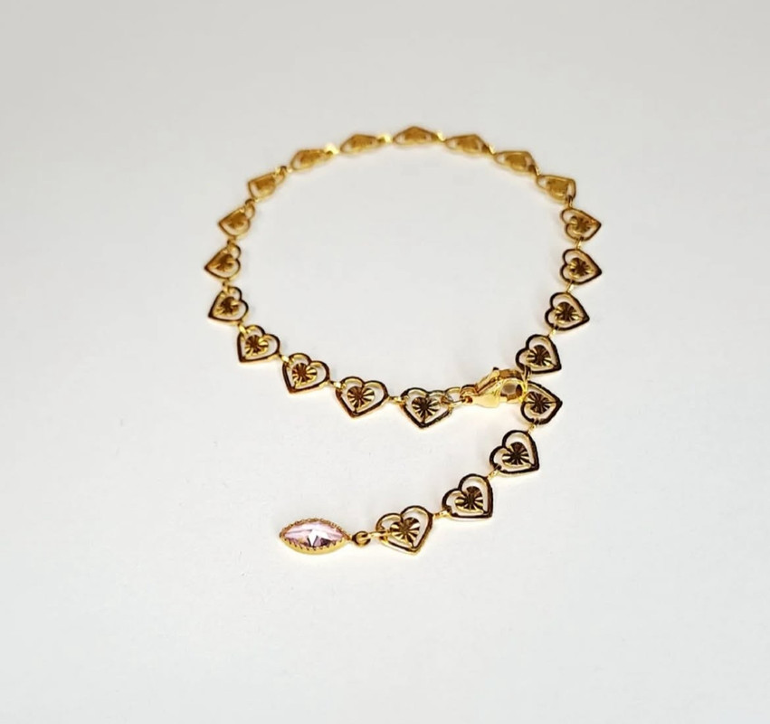 bracelet chaine coeur 