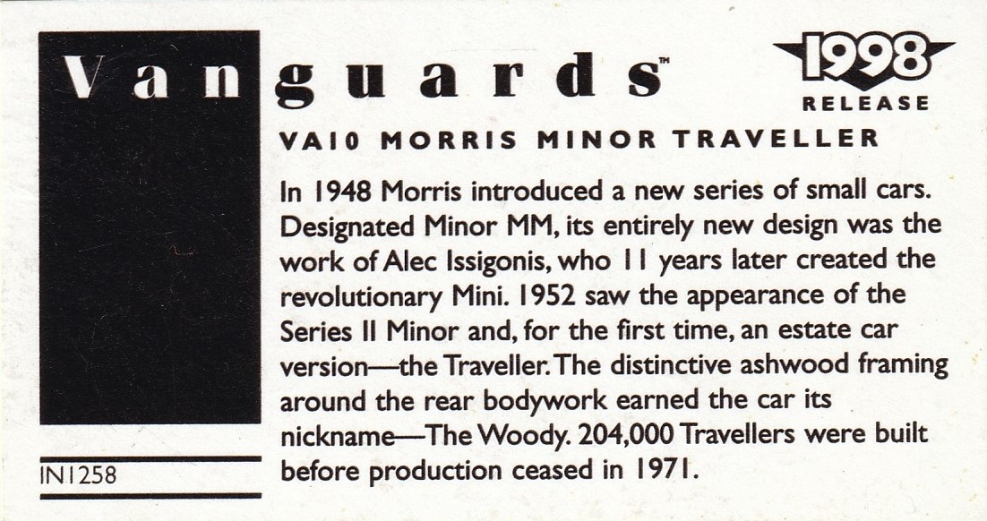 1998 VA10 Morris Minor Traveller Back