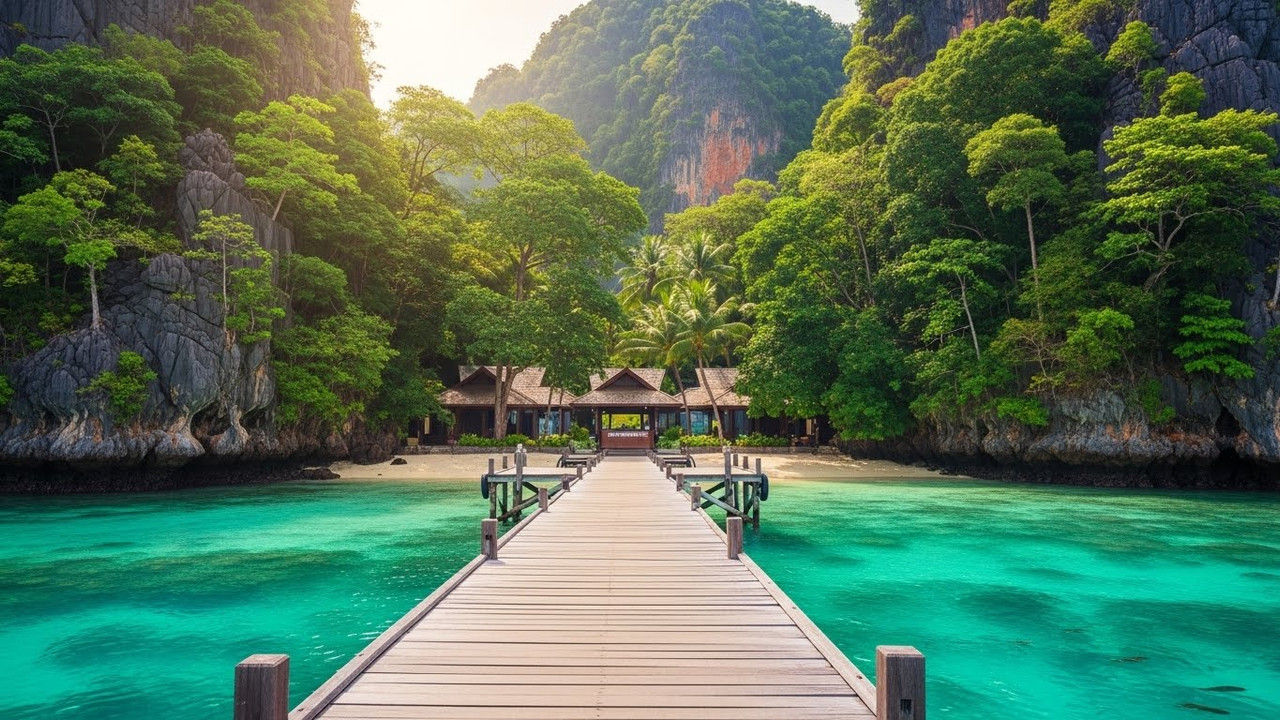 Lancha rápida atravessando o mar em direção a Tioman