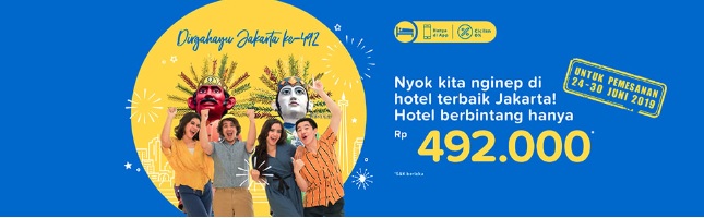 Promo menginap di hotel terbaik di Jakarta hanya Rp 492 ribu.