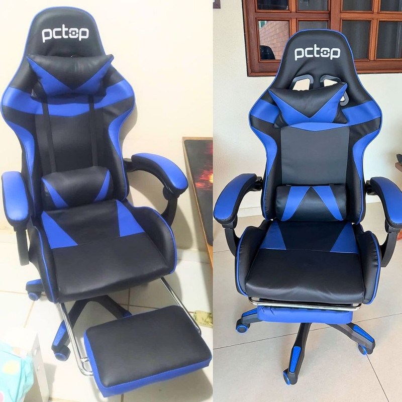 Cadeira Gamer PCTop Azul Racer 1006