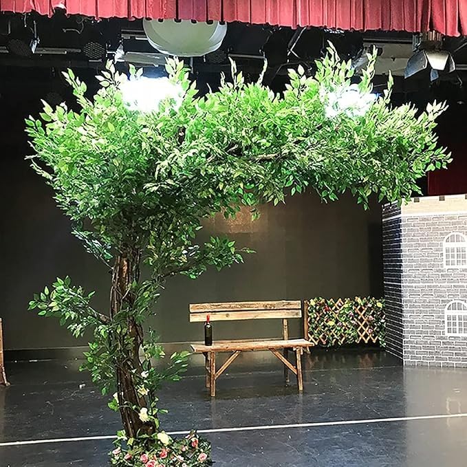 Dense Artificial Ficus Tree Large Plant Simulation Indoor Outdoor Decor for Living Room Mall Floo