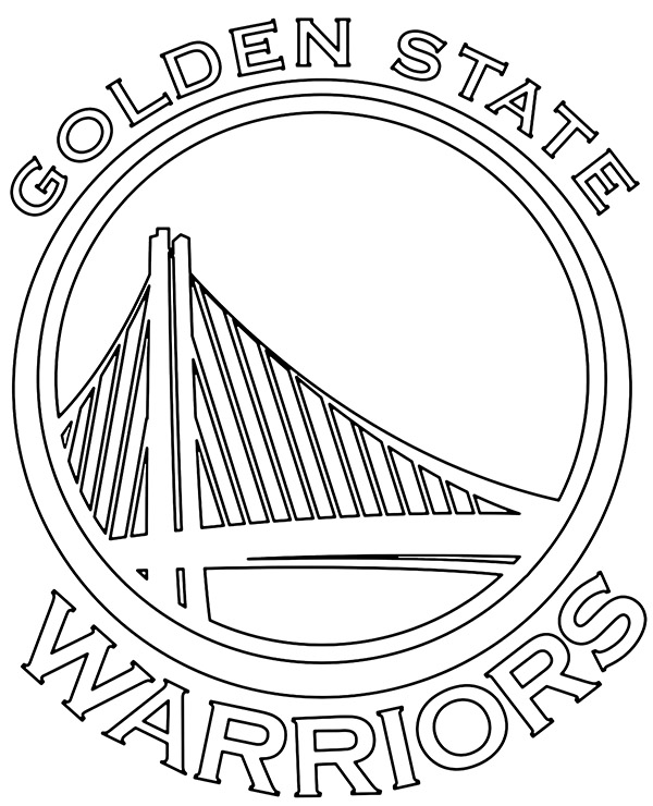 team golden state warriors logo coloring page