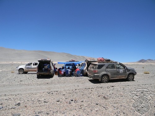 almuerzo en piedra pómez
