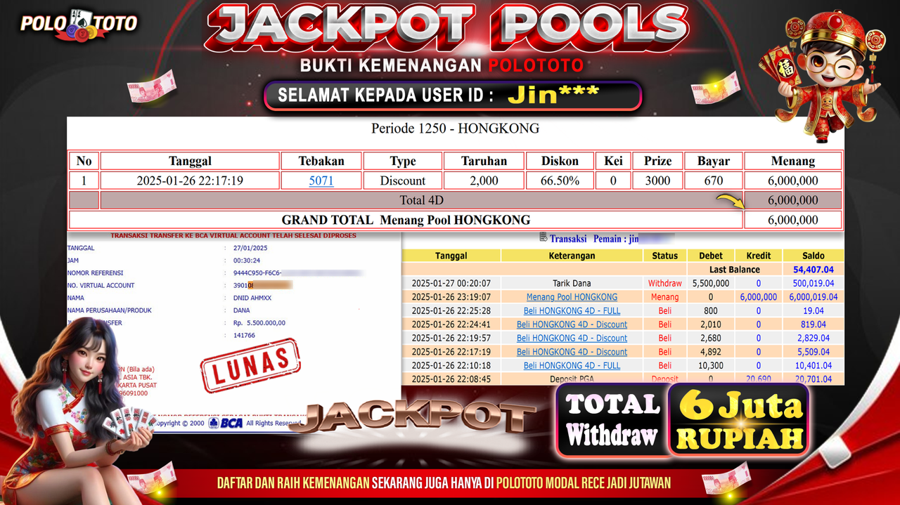 POLOTOTO JACKPOT TOGEL PASARAN HONGKONG Rp.5,500.000,-