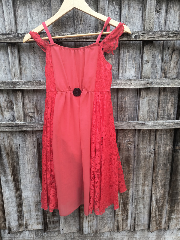 Red Lace Dance Dress - Dance Size 3/4