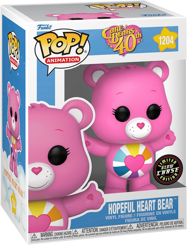 Funko Pop Care Bears Hopeful Heart Bear 1204 Limited Glow Chase Vinyl Figur