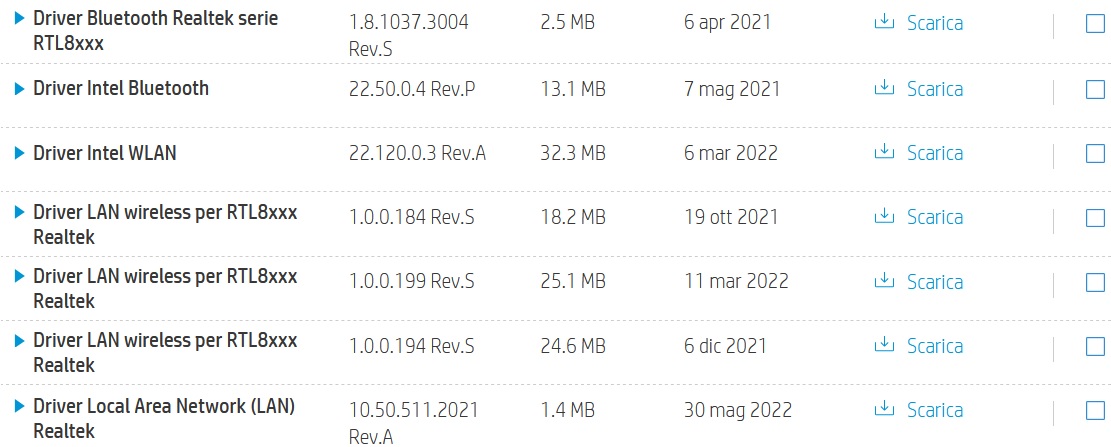 supporto-HP-Driver-Reti