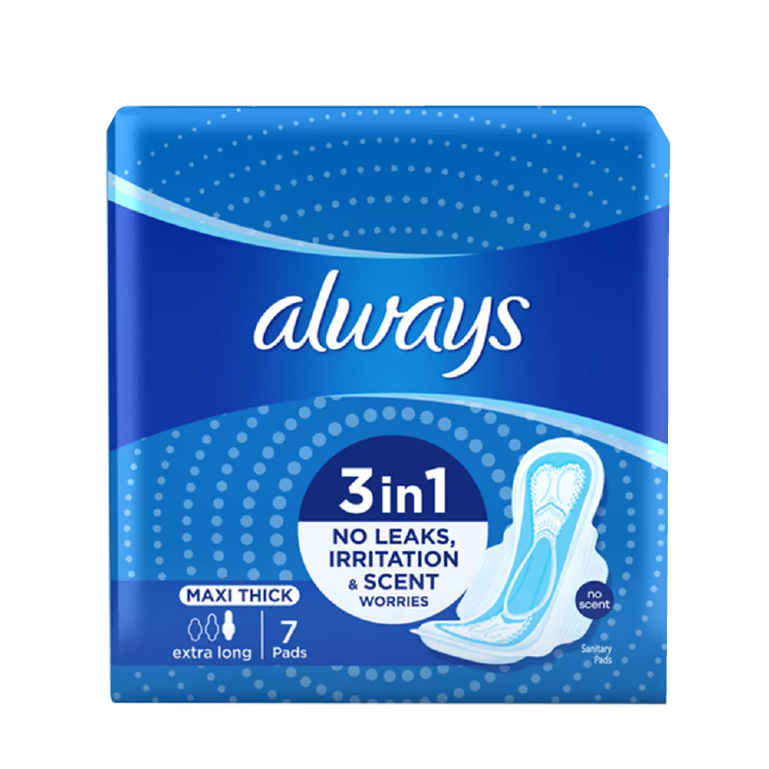 Always Maxi Thick Extra Long Wings 7S